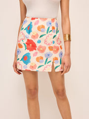 Floral Button Detail Skirt Set