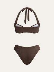 Ring Detail Halter Bikini Set
