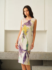 Sleeveless Floral Print Dress