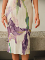 Sleeveless Floral Print Dress