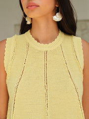 Eyelet Knit Vest