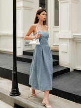 Minimalist Zipper Denim Dress