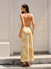 Floral Print High Slit Dress