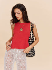 Knit Top With Side Tie Detail