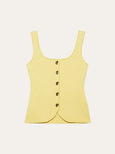 Curved Hem Ribbed Knit Vest