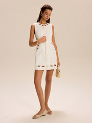 Embroidered Floral Mini Dress