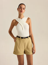 Ribbed Knit Crisscross Tank Top