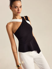 Asymmetric Peplum Top