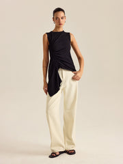 Asymmetrical Ruched Tank Top