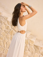 Cut-Out Maxi Dress With Slit