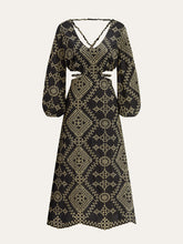 Embroidered Cut-out Maxi Dress