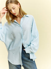 Oversized Eyelet Detail Shirt