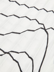 Pleated Abstract Print Skirt