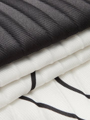 Pleated Abstract Print Skirt