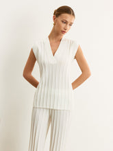 Ribbed Knit V-Neck Tank Top