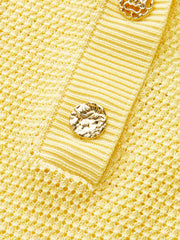 Mesh-Knit Polo-Style Top