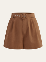 Belted Mid-Waisted Shorts