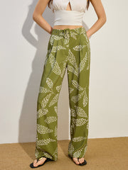 Printed Mid-Rise Thin Pants
