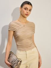Ruched Crisscross Top