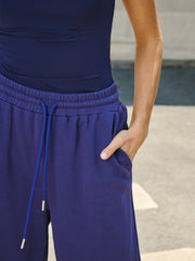 Mid-Waist Sweatpants With Drawstring