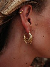 Golden Multi-Layered Hoop Earrings