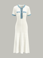 Trimmed Knit Midi Dress