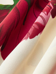 Tie-Back Floral Print Midi Dress