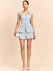 Floral Jacquard Vest