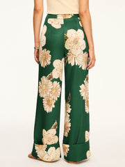 Floral Print Wide-Leg Pants