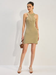 Knit Criss-Cross Mini Dress