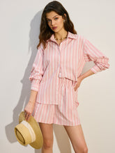 Oversized Striped Shorts Set