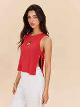 Knit Top With Side Tie Detail