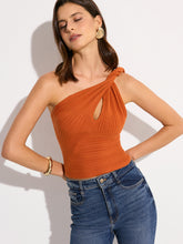 Asymmetrical Knit One-Shoulder Top