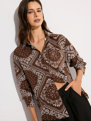 Paisley Print Oversized Shirt