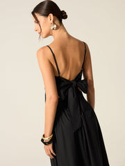 Spaghetti Strap Backless Skirt Set