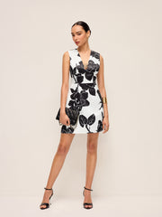 Floral V-Neck Sleeveless Dress