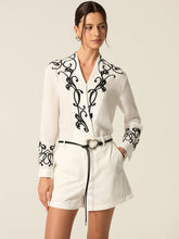 Embroidered Cotton & Linen Blouse