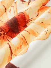 Floral Print Halter Neck Maxi Dress