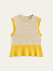 Knitted Colorblock Sweater Vest