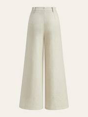 Linen Blend Wide-Leg Pants