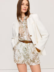 Linen & Cotton Pocketed Blazer