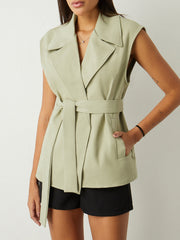 Belted Pocketed Vest