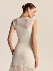 Ribbed Knit Sleeveless Top