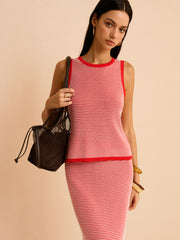 Striped Knit Sweater Co-ords Set