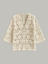 Semi-Sheer Floral Lace Top