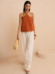Linen & Cotton Halter Top