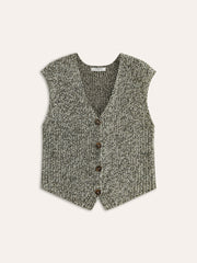 Knit Button-Down Vest