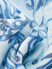 Paisley Print Backless Maxi Dress