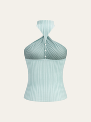 Ribbed Halter Knit Top