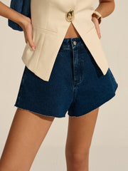 Mid-Waisted Denim Shorts